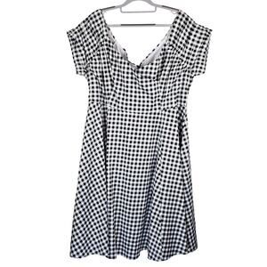 Torrid Retro Chic Gingham Pinup Academia Picnic Skater Women's Dress 20